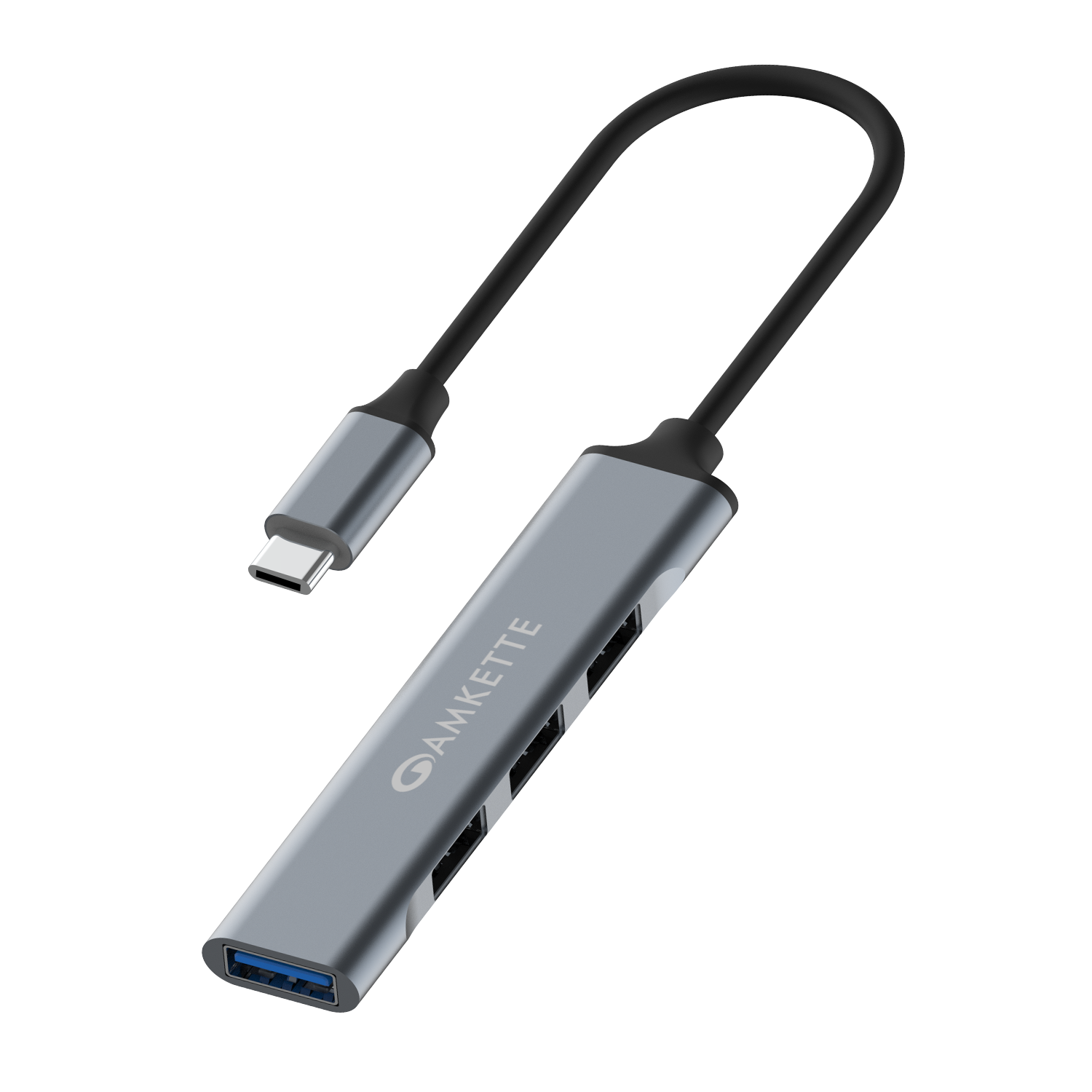 Amkette 4 Port Hybrid USB 3.0 Hub Type C