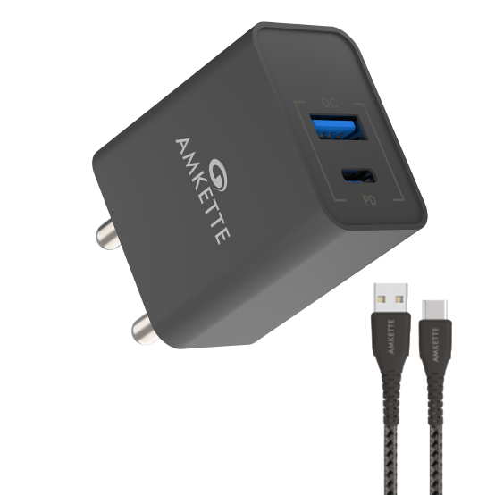 ChargePro 20W QC + PD USB Wall Charger With Type A to C Cable