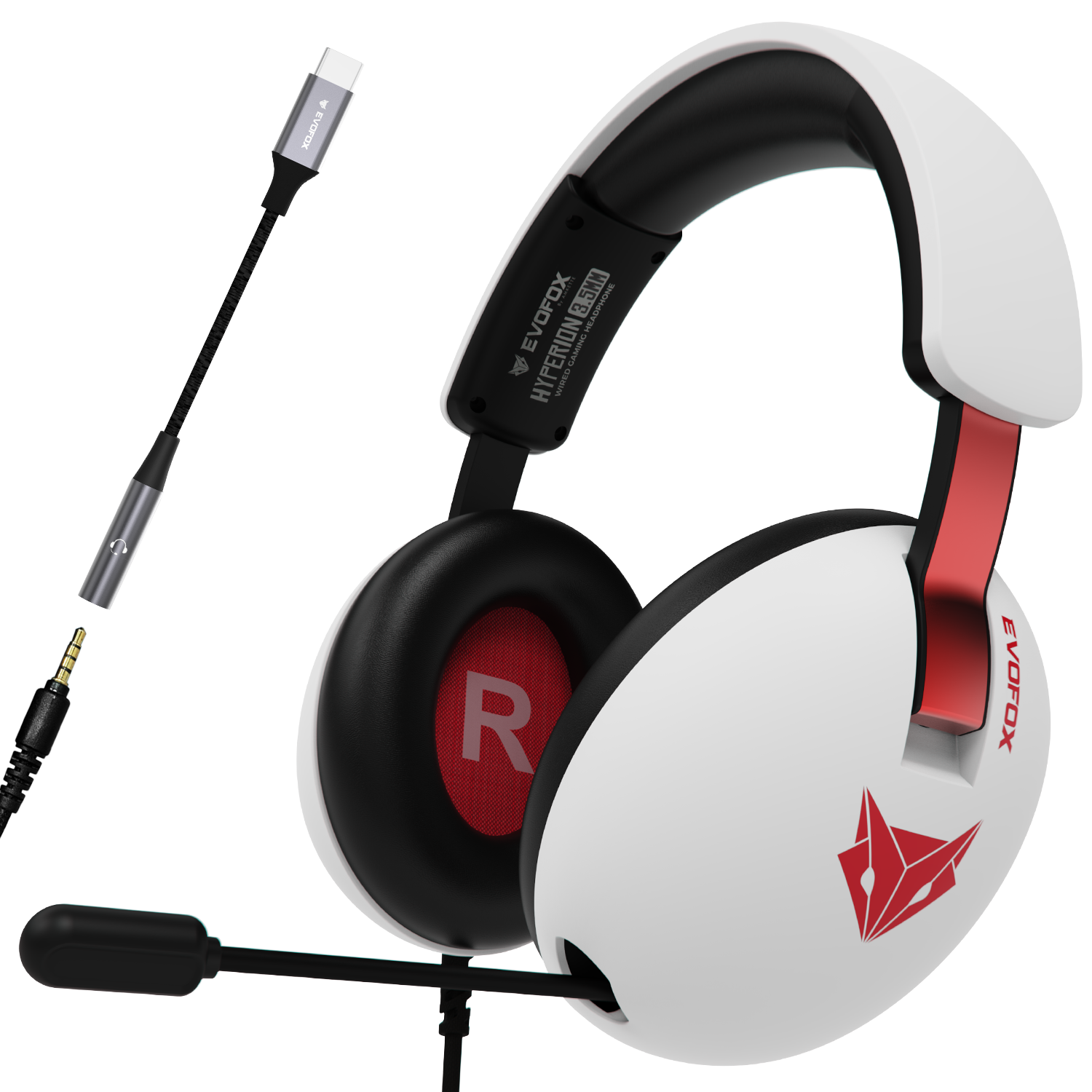 EvoFox Hyperion 3.5mm + USB-C Wired Headphone