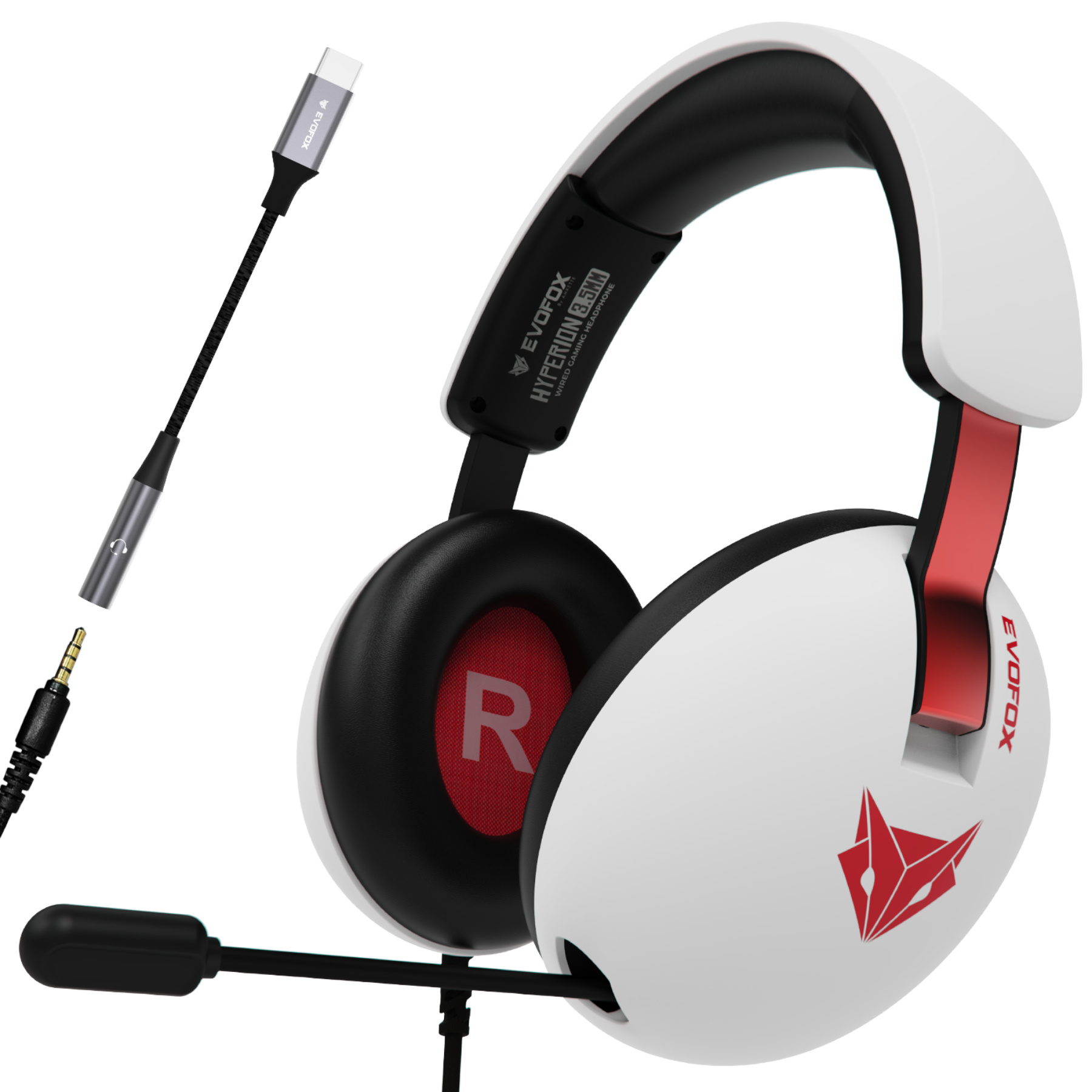 EvoFox Hyperion 3.5mm + USB-C Wired Headphone