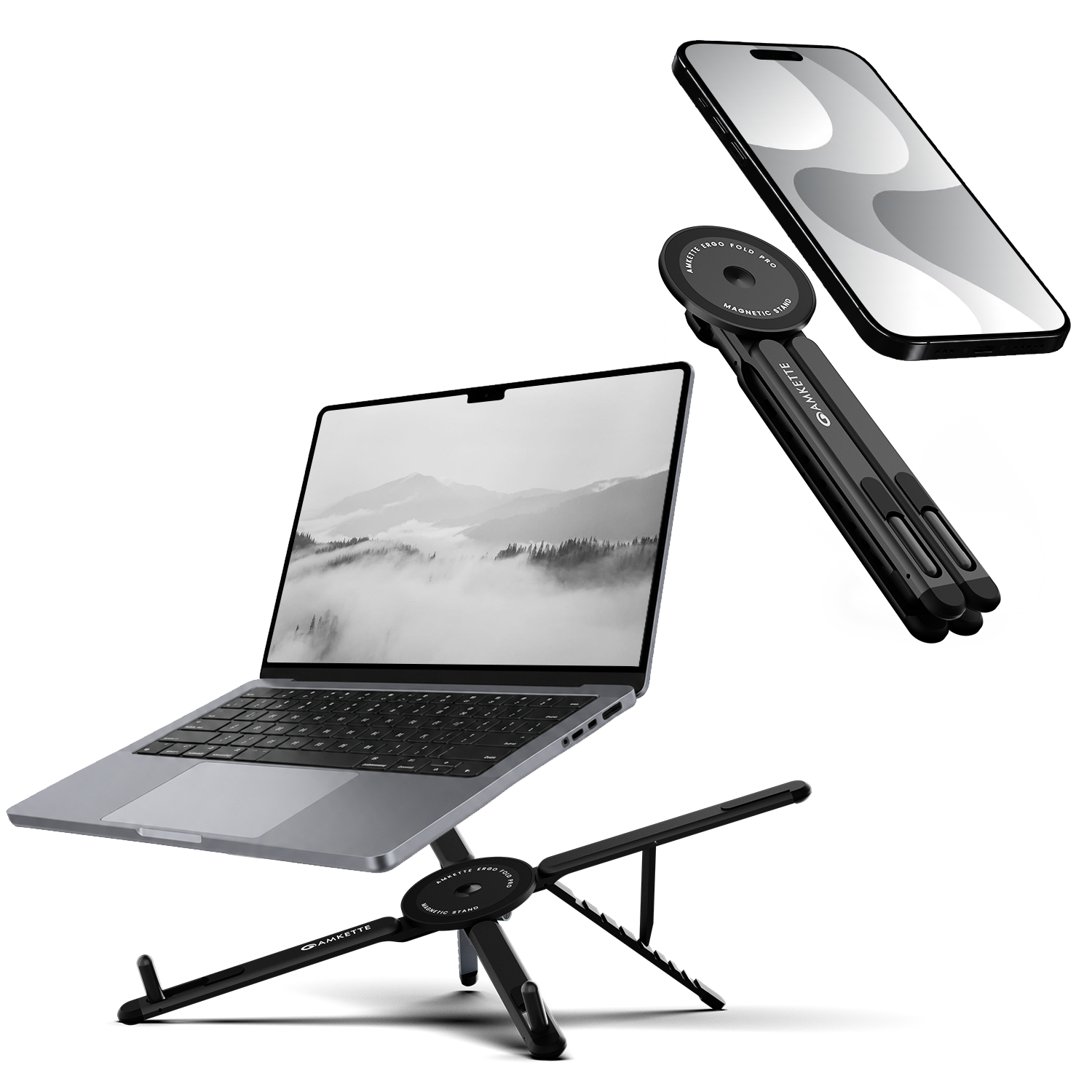 Ergo Fold Pro Laptop and Magnetic Phone Stand