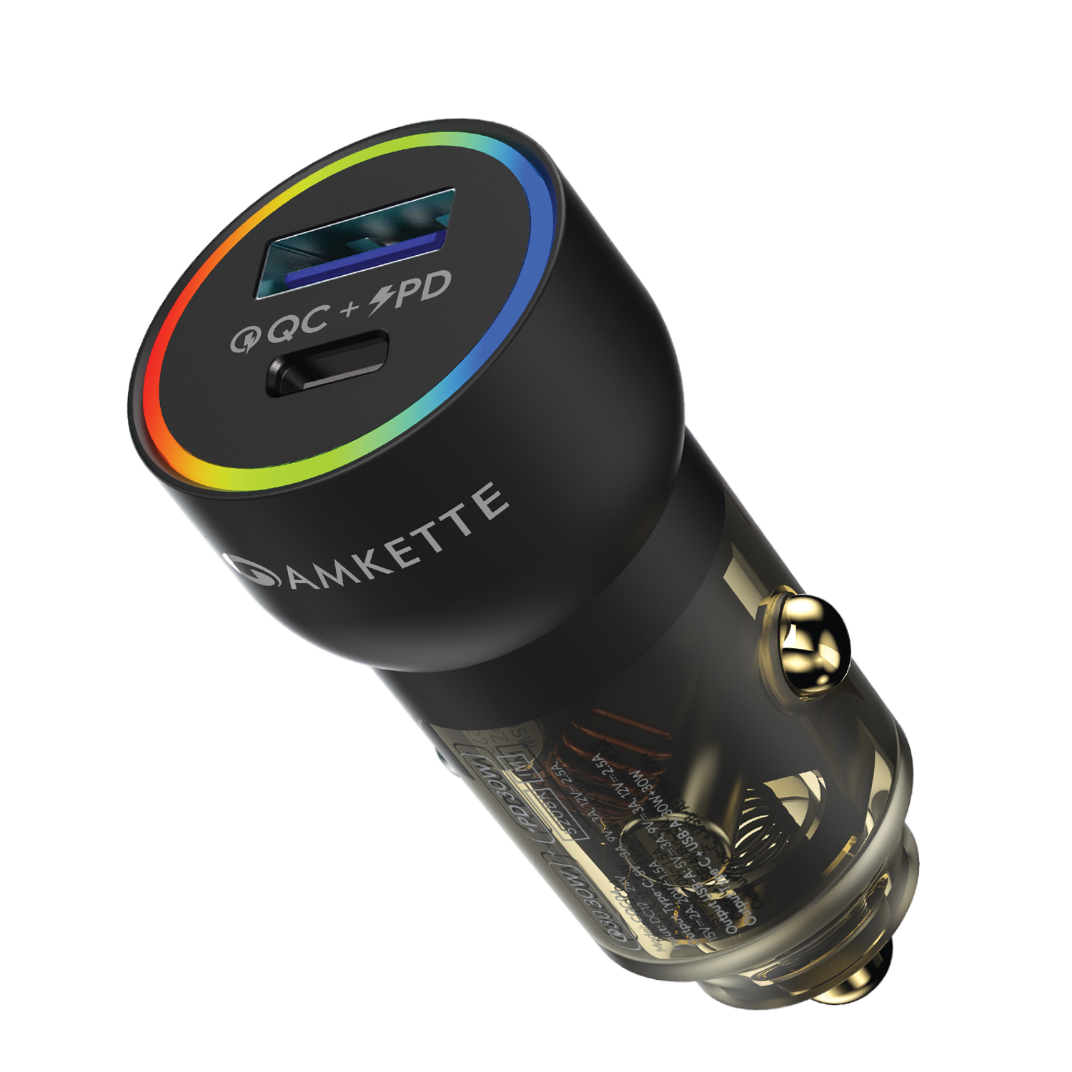 PowerPro 60W QC PD Car Charger Amkette powerpro-60w-qc-pd-car-charger-amkette