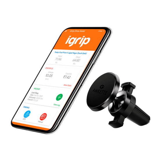 Amkette iGrip Magnetic One Touch Dashboard Windshield Car Mount for