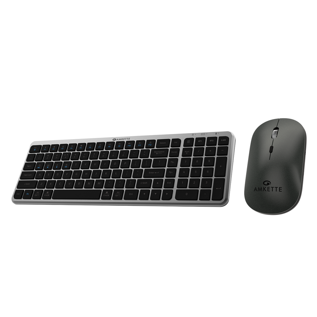 Wi-Key Max Multi Device Wireless Keyboard and Mouse – Amkette