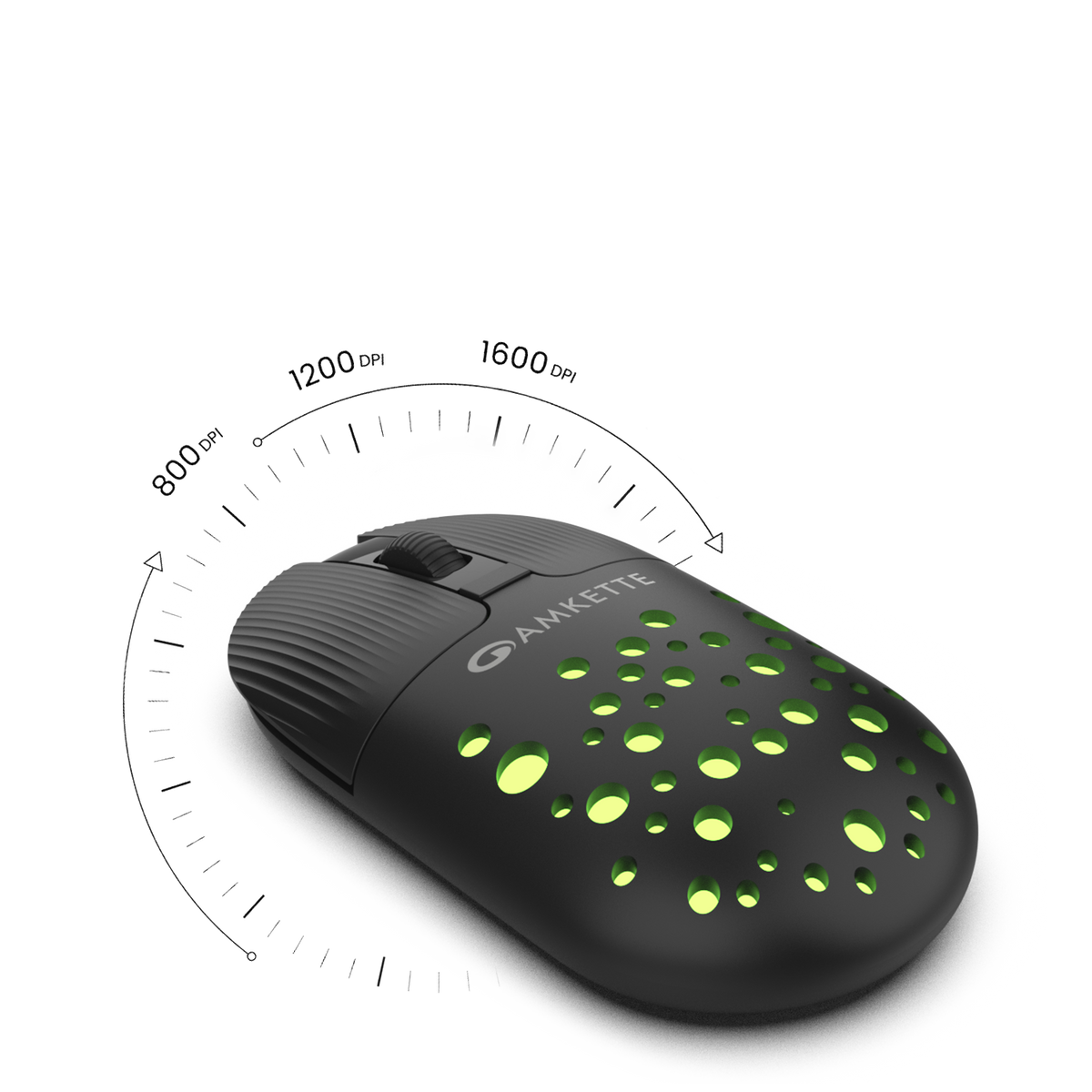 Hush Pro Spectra Rechargeable LED Mouse Amkette