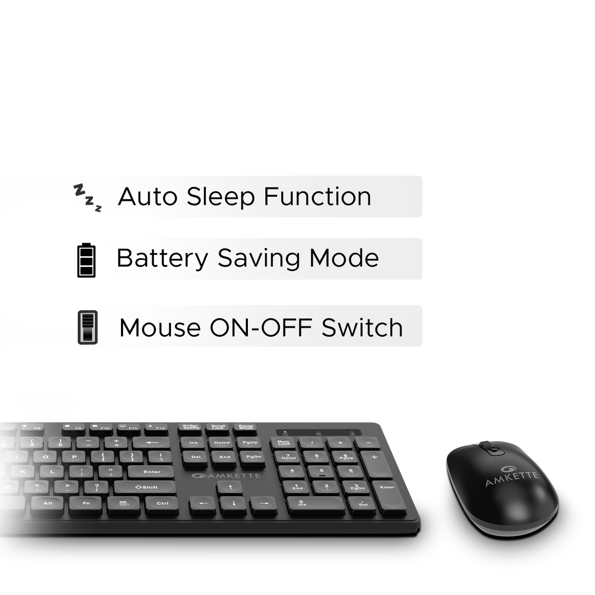 Primus Neo Wireless Keyboard and Mouse Combo Amkette