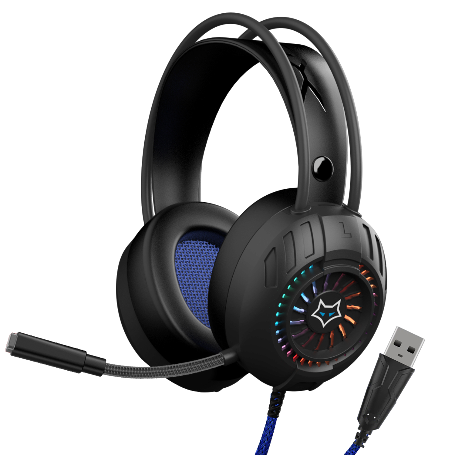 EvoFox Aurora USB Gaming Wired Over Ear Headphones