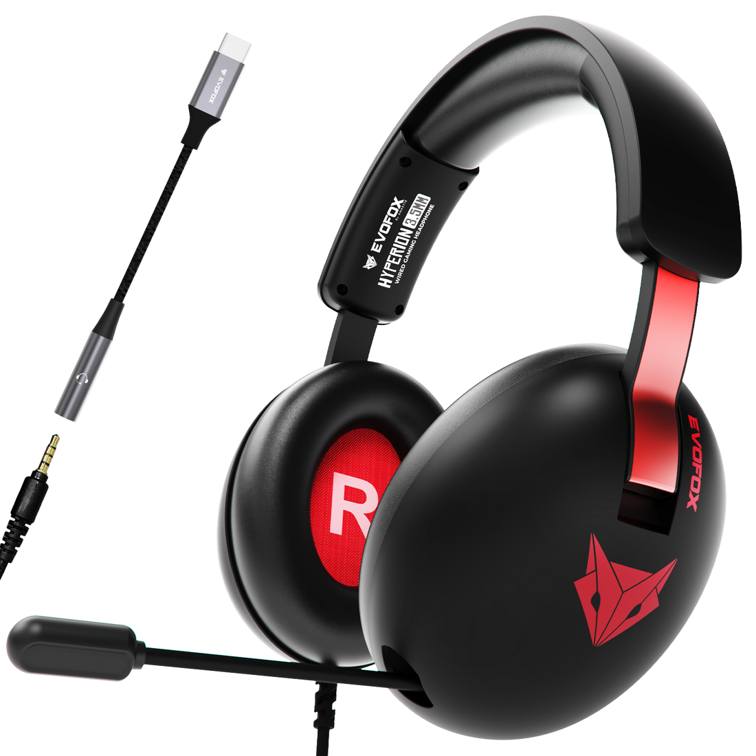 EvoFox Hyperion 3.5mm + USB-C Wired Headphone