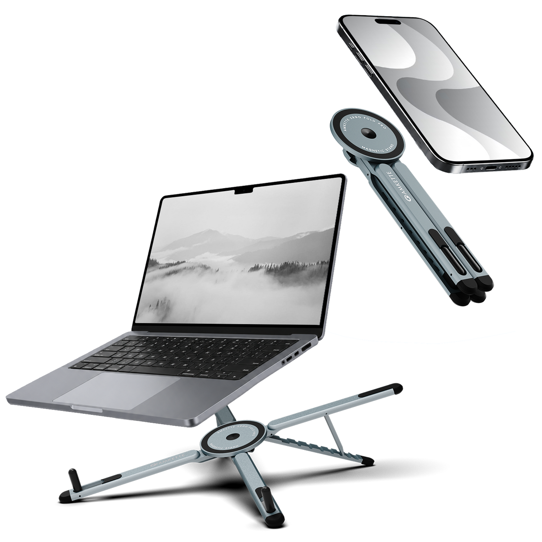 Ergo Fold Pro Laptop and Magnetic Phone Stand