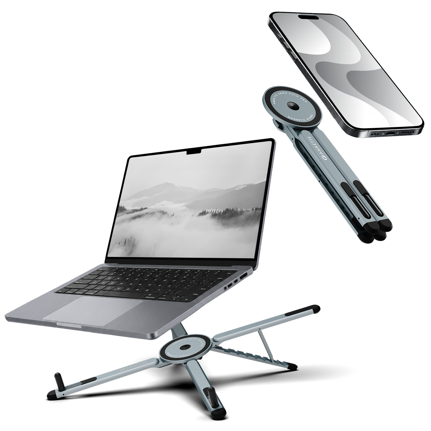 Ergo Fold Pro Laptop and Magnetic Phone Stand
