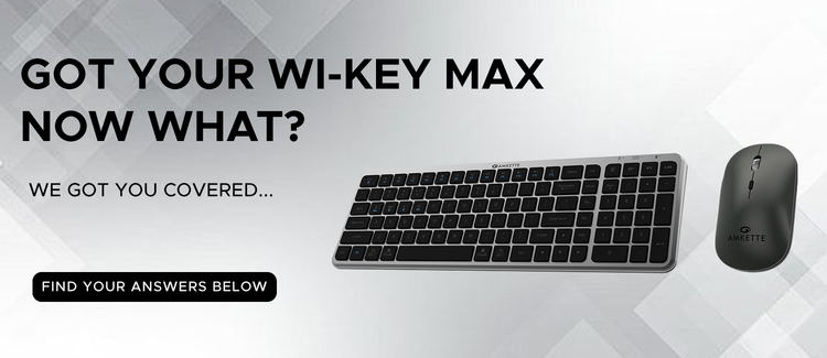 Wi-Key Max Multi Device Wireless Keyboard and Mouse – Amkette
