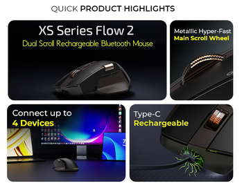 Amkette XS Flow 2 Speed Wireless Mouse