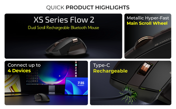 Amkette XS Flow 2 Speed Wireless Mouse